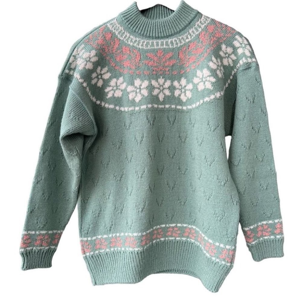 Vintage St-Michael's pastel fair isle knit sweater